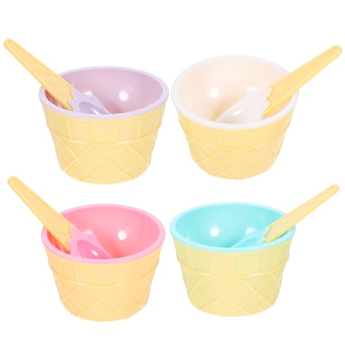 ROMISBABA Cuencos para Helado Reutilizables Colores Pastel Tazones Pequeños para Postres Ensaladas y Cereales Diseño Ligero y Fácil de Limpiar para Uso Doméstico