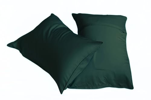 Housses de coussin Tencel vert olive pour lit King moderne - 2
