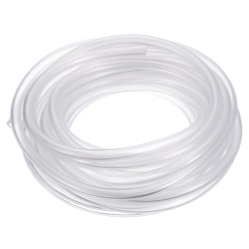 QUARKZMAN Tubo de Pvc, 3mm de ID x 6mm de OD - 13 Pies de Largo Tubos de Agua de Vinilo Transparente, Tubería de Agua Plástico Ligero y Flexible para Acuaponía, Riego