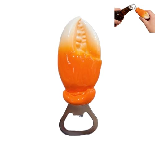 Crab Claw Shape Bottle Opener with Magnet,Refrigerator Magnet Bottle Opener for Beer Coke Bartender Kitchen Barware Metal Novelty Cute Fun Shape,Unique Birthday Beer Gifts Ideas