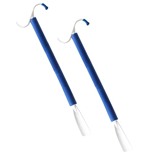FRCOLOR 2pcs Handicapped Shoe Lifter Dressing Sticks Sock Assist Device for Elderly Sock Remover Aid Shoehorn for Seniors Socks Aid Sticks Convenient Auxiliary Shoehorn Abs