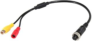 RED WOLF 4 PIN Female to RCA/AV Adapter Video Cable for Rear View camera Monitor CCTV DC Connector Adapter Wire RCA Cinch Monitor adapter Camera adapter
