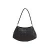 Woven Shoulder Bag for Women Leather Hobo Handbag Top Handle Crescent Crossbody Bags Trendy Clutch Purse