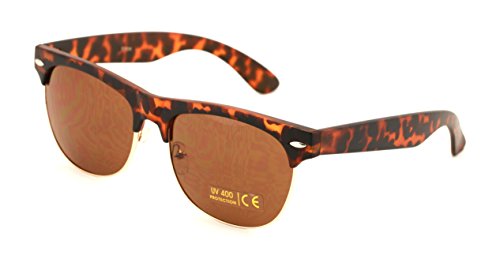 Classic Half Rim Round Vintage Retro Sunglasses