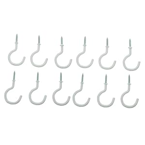 Buguuyo 12er Schraubhaken Set Weiß