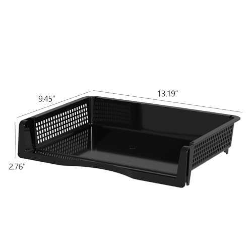 Black 6-Tier Paper Organizer with Letter Trays