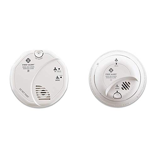 First Alert Smoke Detector and Carbon Monoxide Detector Alarm | Battery Operated, SCO5CN & BRK SC9120B Hardwired Smoke Detector and Carbon Monoxide (CO) Detector with Battery Backup