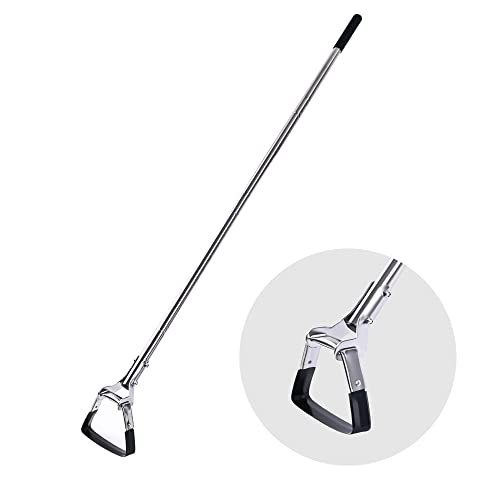 BARAYSTUS Garden Hoe for Weeding Long Handle Hula Hoe Stirrup Hoe Garden Tool Stainless Steel Poles Adjustable Long Handle Weeding Hoe, 55.9 INCH