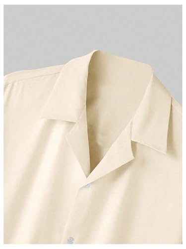 Men's Floral Button Down Shirts Short Sleeve Drop Shoulder Beach Casual Dress Collared Shirts Tops3