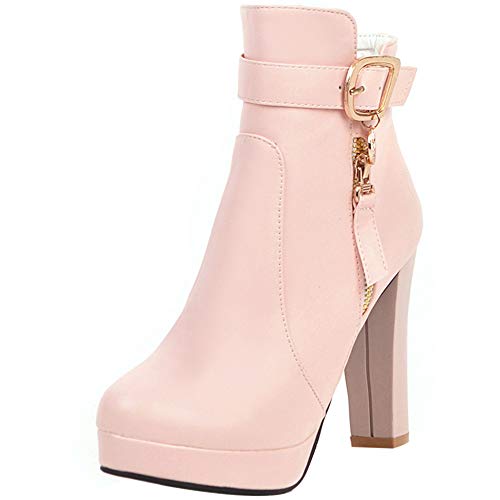 botines plataforma tacon ancho - Tu Quieres
