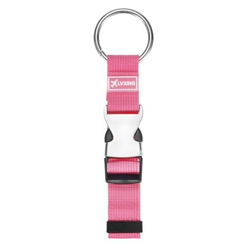 Image of M METERXITY 1-Pack Add A Bag Luggage Strap, Adjustable Suitcase Belt for Connecting Luggage /Backpack /Jacket, Carry Strap with Ring Buckle [Red]