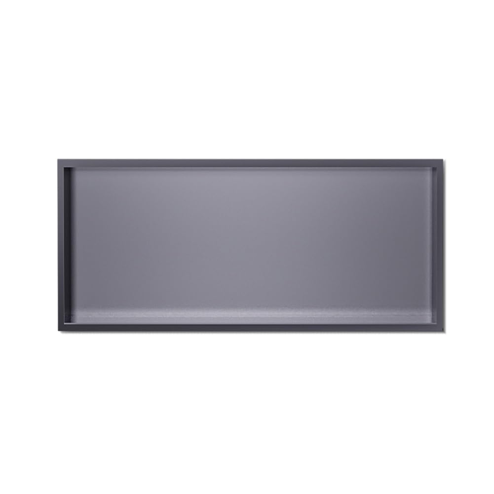 Estante de Ducha Impermeable de Acero Inoxidable - Gris Oscuro, 90x28x12,5 cm, diseño de una Sola Capa, fácil de Instalar - solución de Almacenamiento Ideal para el baño.