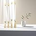 Kemladio 8 pcs 10 inch Taper Candles,Burning Unscented Tapered 7.5 hrs,Fancy Dinner,Tall Candle Sticks, Halloween Party Decorations (8pcs, White)