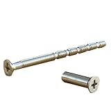 GIFTED LUGAR 8 Set M4 x 60mm Sliding Door Handle Screw Post Replacement, Phillips Break Away Long Flat Countersunk Head Screws with Posts for Cabinet Drawer Door Handles Knobs Sliding Screen Doors