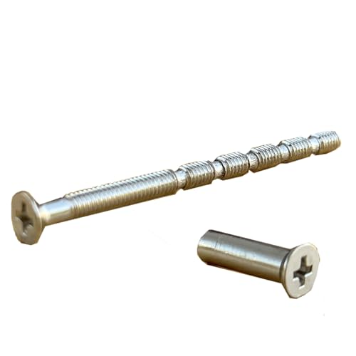 GIFTED LUGAR 8 Set M4 x 60mm Sliding Door Handle Screw Post Replacement, Phillips Break Away Long Flat Countersunk Head Screws with Posts for Cabinet Drawer Door Handles Knobs Sliding Screen Doors