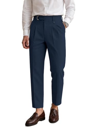 Image of TAGDO Men's Solid Colour Pant with Pocket || Casual Trosuer || Formal Trouser || Formal Slim Fit Pleated Pants for Men (2049)