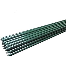 6ft Garden Stakes for Climbing Plants Supports, 20 Pack Solid Fiberglass Plant Sticks, Rust-Free Fence Posts, 5/16'' Diameter, 72inch Dark Green