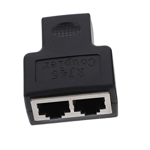 ARTIBETTER Network Adapter Extender 1 to 2 Splitter Socket Ethernet Cable Coupler