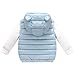 AIWUHE Baby Boys Girls Hooded Puffer Vest Winter Lightweight Sleeveless Bear ears Zipper Up Jacket Blue 80