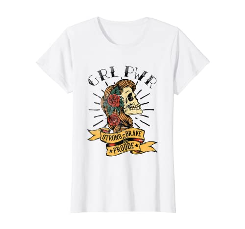 Femme Rockabilly Girl Vintage Retro Girl Power Tattoo Pin-Up T-Shirt Cover
