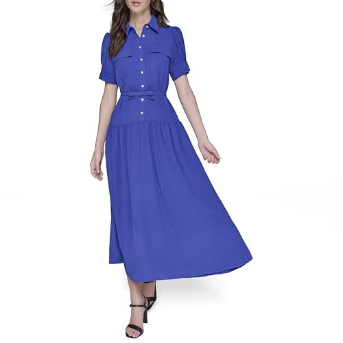 KARL LAGERFELD Women's Short Sleeve Collared Shirtdress