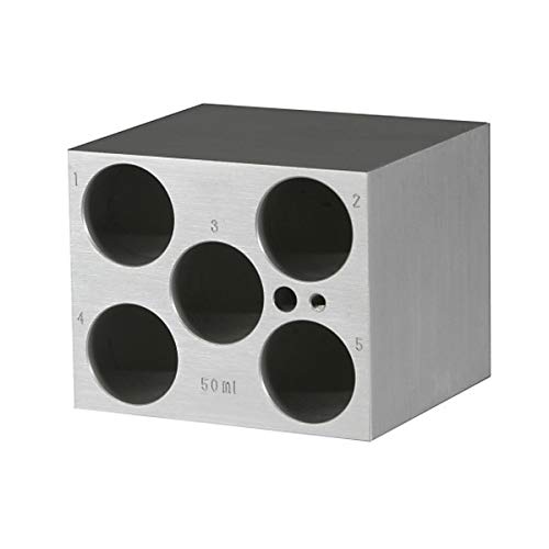 Heating Block Module for Digital Dry Baths, Holds 5 x 50ml Tubes, 3 1/2 x 3 x 2 Inches High