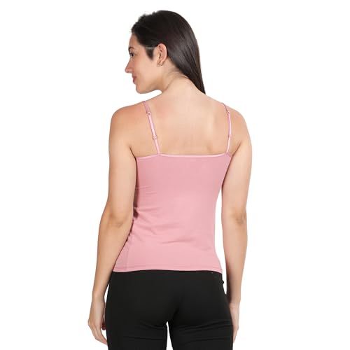 Image of Lavos Women's 2 Way Camisole V-Neck, Round Spaghetti Slip| Bamboo Cotton Anti Microbial 4-Way Stretchable