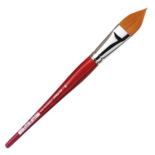 Image of da Vinci Watercolor Series 5584 CosmoTop Spin Paint Brush, Pointed Oval Synthetic with Red Handle, Size 30 (5584-30)