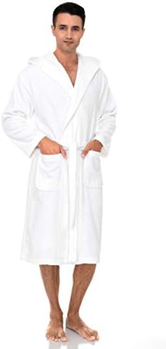 TowelSelections Mens Robe with Hood, Premium Cotton Terry Cloth Bathrobe, Soft Bath Robes for Men XS-4X
