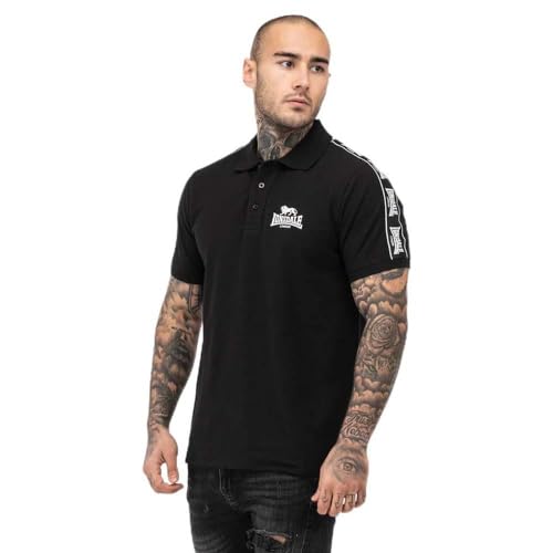 Lonsdale Setter Polo, Blanco/Negro, XXXL para Hombre