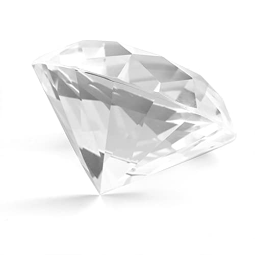 Fake Crystal Diamond, 60mm/2.36inches High Transparency Faceted Glass Crystal Diamond Nail Art Display Tool Manicure Accessories for Nail Salons Shoot Ornament