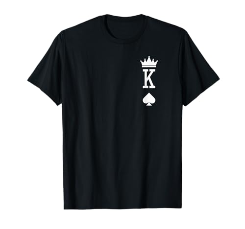 King of Spade Playing Card Vintage Crown Mens T-Shirt