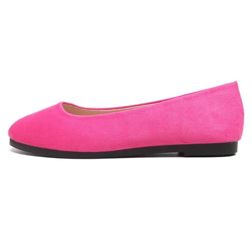 Image of Dear Time Women's Flats Comfortable Slip On Ballet Flats Soft Solid Casual Shoes