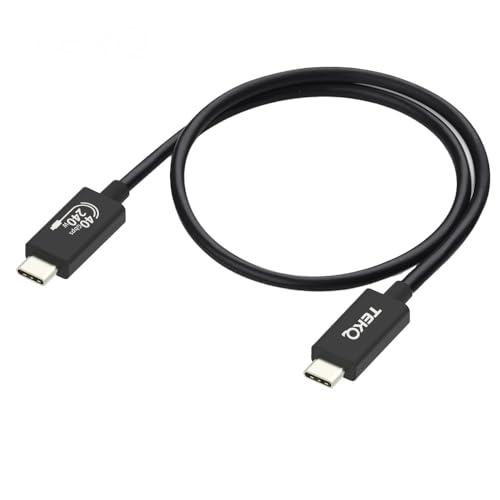 TEKQ USB 4 Cable (3.3ft/1M), Supports 240W Charging / 40Gbps Data Transfer 8K 48V/5A PD3.1 Charge for iPhone 16 Pro Max, MacBook, iPad Pro, iMac, Dock, SSD, Display, Thunderbolt 4 Cable