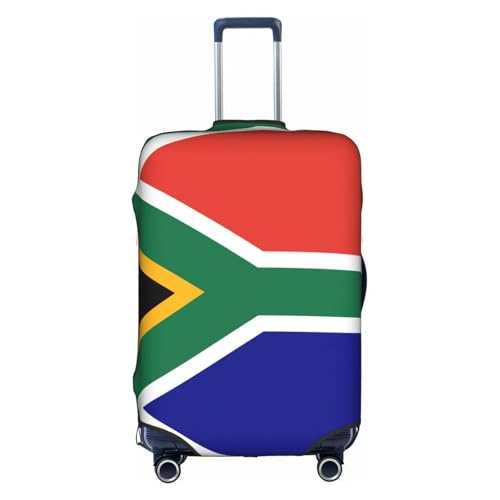 South African Flag Print Travel Elastic Suitcase Luggage Baggage Cover Protector, Washable And Anti-Scratch