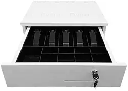 Caixa Registradora Checkout com Gaveta para Dinheiro em MDF com Chave já Montada Ideal para Supermercados, Design Funcional, Facilitando o Atendimento Rápido Garantindo Maior Eficiência