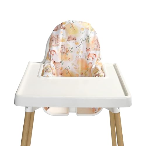 Image of Nibble and Rest Highchair Insert Cover, Compatible for IKEA Antilop Highchair, High Chair Accessories Stain-Proof and Wipeable Insert Cover (Cushion NOT Included) (Woodland Animals)
