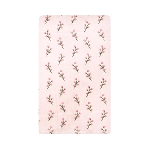 Image of Hudson Baby Unisex Baby Cotton Poly Flannel Burp Cloths, Soft Painted Floral 10 Pack, One Size