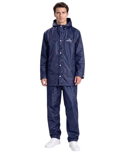 TOPLOT Rain Coat for Men Waterproof Raincoat with Pants Polyester...