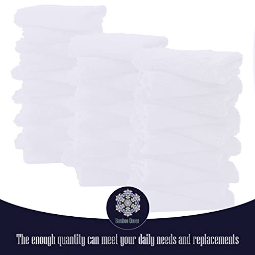Image of 32 Pack Baby Washcloths - 10x10 Inch, Luxury Coral Fleece - Extra Absorbent and Soft Wash Clothes for Newborns, Infants and Toddlers - Suitable for Sensitive Skin and New Born - Baby Shower - White