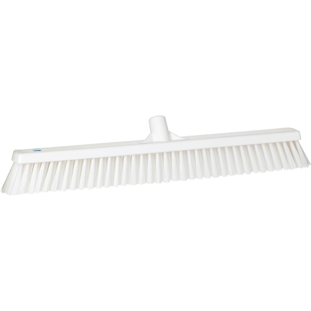 Vikan 31945 szczotka zamiatająca/głowica miotły, 610 mm głowa miękkiego/sztywnego włosia, blok PP, włosie poliestrowe, biały