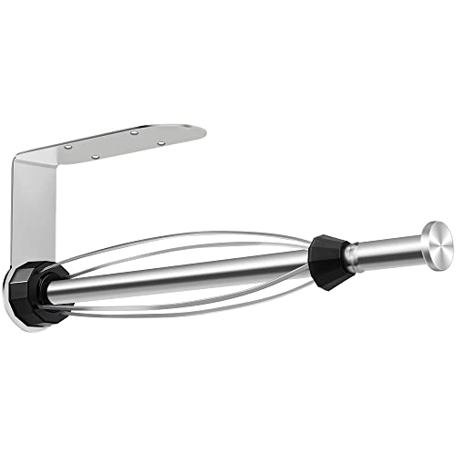 Paper Towel Holder Under Cabinet With Damping Effect For Kitchen Bathroom,Single Hand Operable Wall Mount Paper Towel Holder,Stainless Steel Paper Roll Holder Adhesive Or Screw(Upgrade-Silver) #TOP5