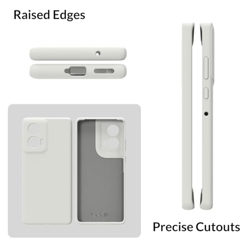 Image of SPRIG Compatible with Moto Edge 50 Fusion Premium SilkTone (Liquid Silicone) Back Cover Drop Tested Shock Proof Mobile Case for Men, Women, Boys and Girls with Camera Protection (Light Grey)