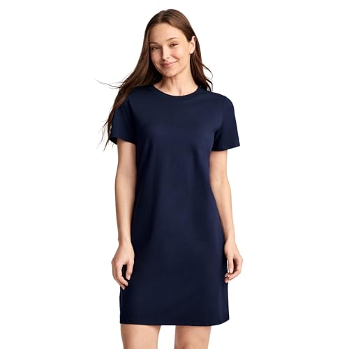 jockey casual t shirt dress Jockey Women's Activewear Organic Cotton T-Shirt Dress, Jockey Blue, XS at  Amazon Women's Clothing store