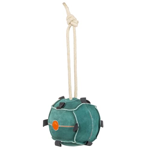 VOSS.farming Pferdespielzeug Möhrenball Ø 22cm aus Leder mit Kokosfüllung für 12 Möhren