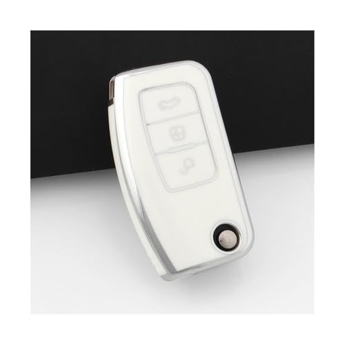 Coque clé voiture TPU pour Fiesta et Kuga : fini les clés rayées grâce à cet étui blanc