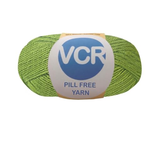 Image of VCR Olive Green Yarn, Pill-Free Soft Knitting Yarn, 100 Grams Hank, 263 Meters Length, Low-Pill Acrylic Yarn, Soft Crosia Threads, Pack of 1, Suitable for Beanies, Caps and Gloves
