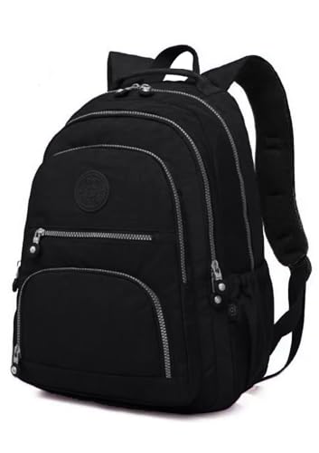 Mochila Feminina Escolar Tactel Resistente Trabalho Linda (Preta)