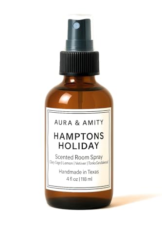 Image of Aura & Amity Premium Room & Linen Spray - Handmade Luxury Fabric & Home Fragrance Mist, Long-Lasting & Eco-Friendly (Hamptons Holiday)