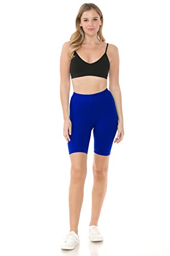 Short de motard bleu royal Leggings Depot en taille L pour femme - 6